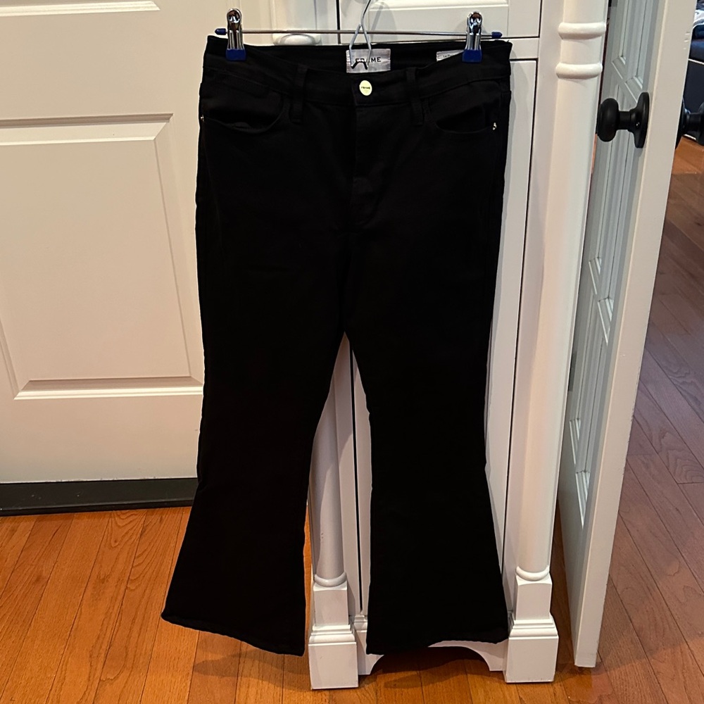 Frame Le Pixie High Flare - Size 29 - Black (ASK FOR INSEAM BEFORE YOU BUY)